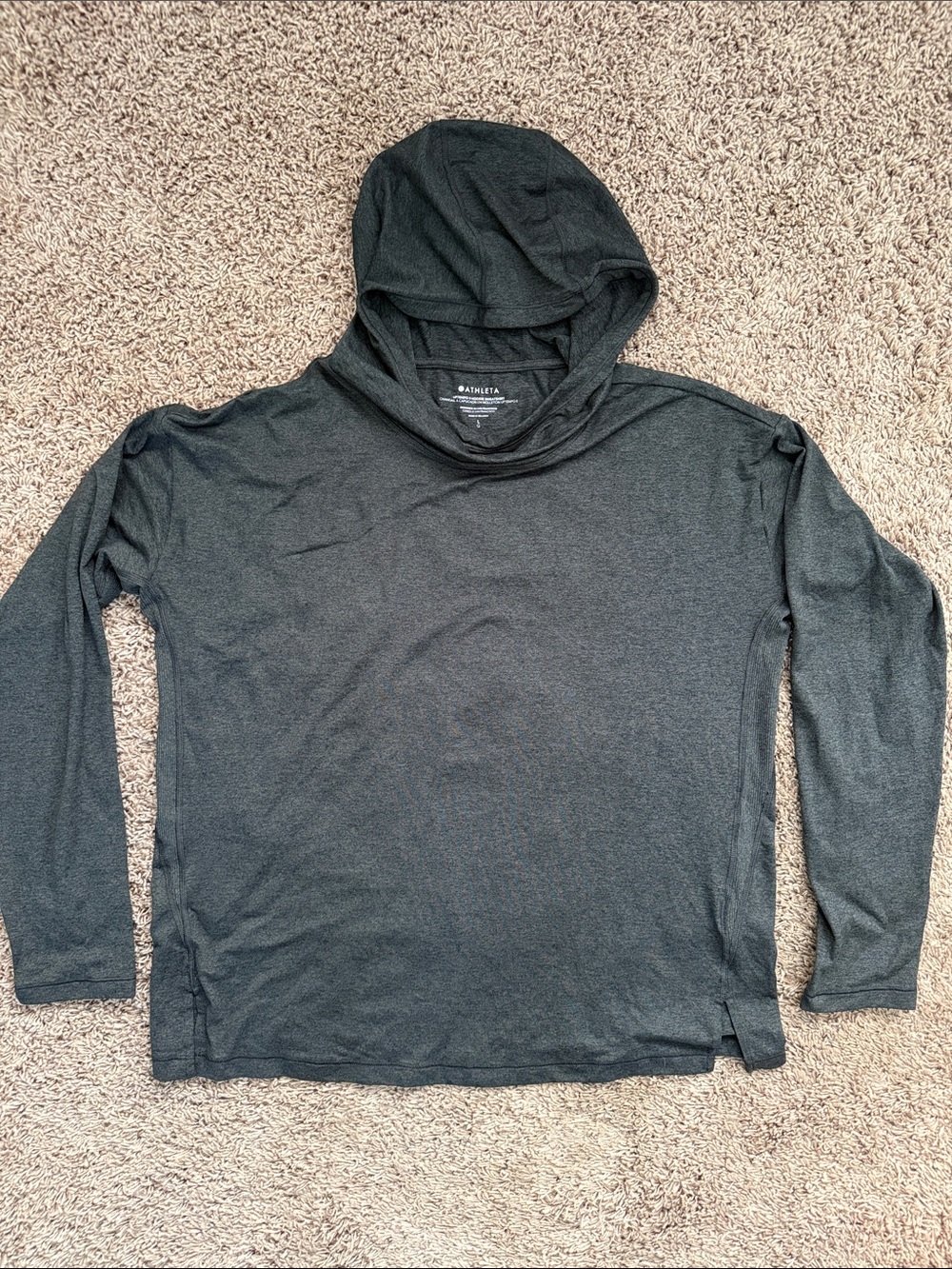 Athleta Lightweight Hooded Pullover - Charcoal